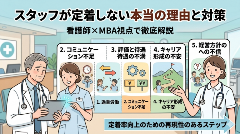 クリニックのスタッフが定着しない本当の理由と改善策