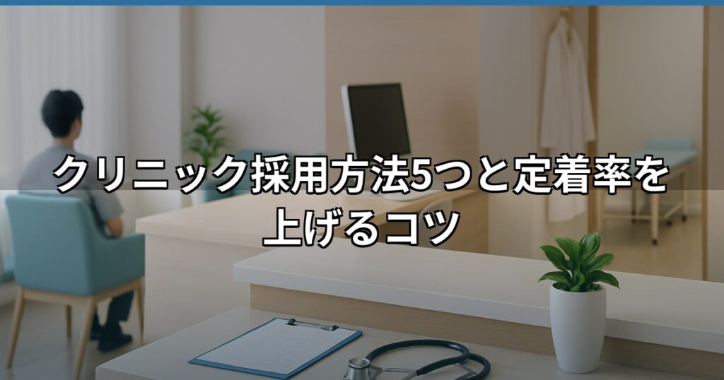 クリニックの受付カウンターと待合スペースの内観。スタッフ採用・職場環境整備を考えるクリニック経営のイメージ画像。